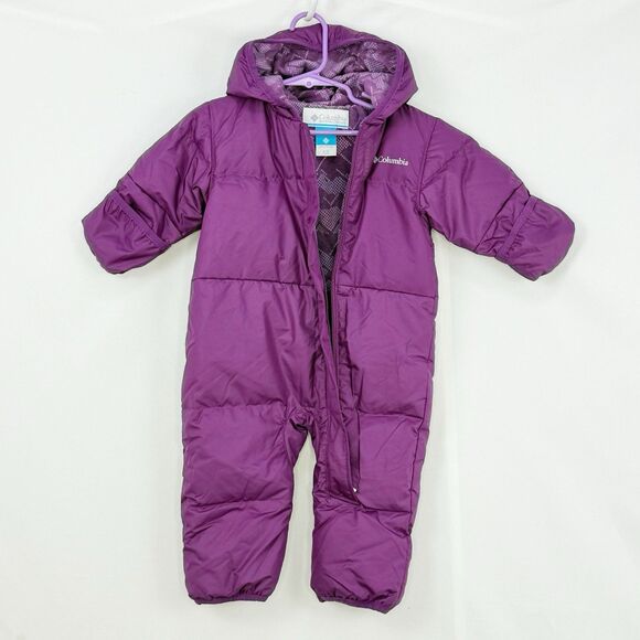 Columbia Snuggly Bunny Bunting Snowsuit 6-12 Months Purple Pre-Owned - Picture 5 of 16